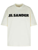 Jil Sander Kości słoniowej bawełniana koszulka
