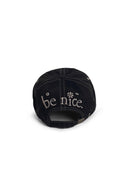 796 'Venice' Black Cotton Cap