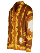 Versace Brown Silk Shirt
