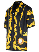 Versace camicia di seta nera