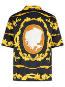 Versace camicia di seta nera
