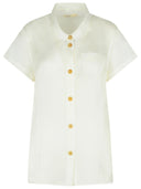 Khaite 'Keefe' White Silk Shirt
