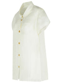 Khaite 'Keefe' White Silk Shirt