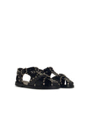 Bally 'Pasely' Black Lear Sandals