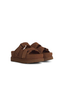 806 'Goldenstar' Brown Suede Slippers