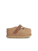 806 'Goldenstar' Beige Suede Slippers