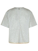 1001 'Beaded' Light Blue Polyester T Shirt