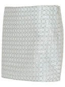 1001 mini-jupe en polyester beige «perlé»