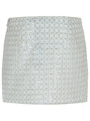 1001 mini-jupe en polyester beige «perlé»