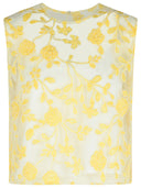 1001 'Flower' Yellow Polyester Tank Top