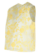 1001 'Flower' Yellow Polyester Tank Top