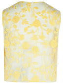 1001 'Flower' Yellow Polyester Tank Top