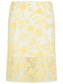 1001 'Pencil Flower' Yellow Polyester Skirt