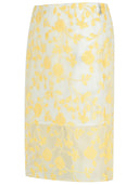 1001 'Pencil Flower' Yellow Polyester Skirt