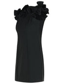 1001 'Mini Ruffle' Black Cotton Dress