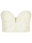 1001 '3 D' White Polyester Corset
