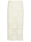 1001 '3 D' White Polyester Skirt