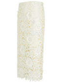 1001 '3 D' White Polyester Skirt