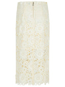 1001 '3 D' White Polyester Skirt