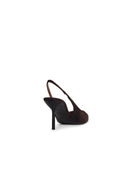 Paris Texas 'Lidia' Brown Suede Slingbacks