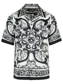 Dolce & Gabbana 'Maiolica' zwart zijden shirt