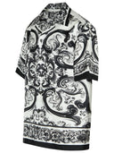 Dolce & Gabbana 'Maiolica' zwart zijden shirt