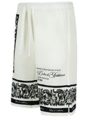 Dolce & Gabbana 'Maiolica' White Cotton Bermuda Shorts