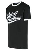 Dolce & Gabbana Black Cotton T Shirt