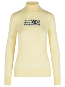 MM6 Maison Margiela Cream maagdwol Turtleneck trui