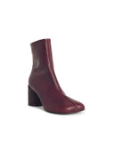 MM6 Maison Margiela 'Anatomic' Burgundy Lear Ankel Boots