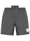 Thom Browne Grey Polyamide Bermuda Shorts