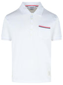 Thom Browne wit katoenen poloshirt
