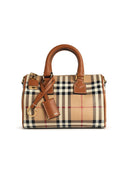 Mini sac Burberry «Bowling» dans le mélange de polyuréthane beige