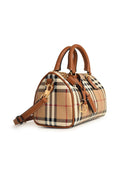 Mini sac Burberry «Bowling» dans le mélange de polyuréthane beige
