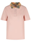 Polo de algodón rosa burberry