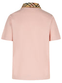 Polo de algodón rosa burberry