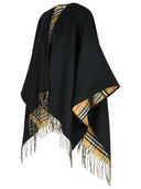 Burberry omkeerbare zwarte wollen cape
