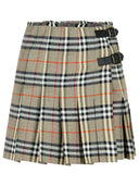 Burberry Gray Wool Mini Kilt