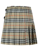 Burberry Gray Wool Mini Kilt