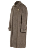 Golden Goose Manteau En Laine Et Mohair Marron