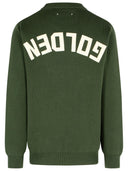 Maglione in cotone verde Golden Goose