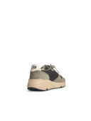 Golden Goose Running Sole 'en daim vert avec étoile de Lear blanc et talon