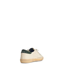 Golden Goose Super Star Skate' In White Lear With Green Suede Heel