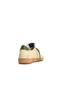 Golden Goose 'Ball Star' White Nappa Lear Sneaker con stella verde e tacco