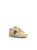 Golden Goose 'Stardan' White Lear Sneakers With Green Star And Heel