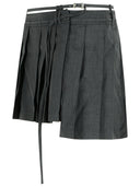 Jupe plissée à la laine gris foncé