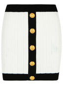 Mini falda Balmain en Blanca Viscose Blend
