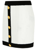 Mini falda Balmain en Blanca Viscose Blend