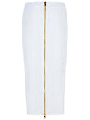 Falda larga de Balmain en Blancan Viscose Blend