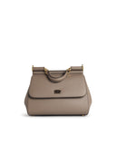 Dolce & Gabbana Large 'Sicily' Handbag In Light Mud Calf Lear